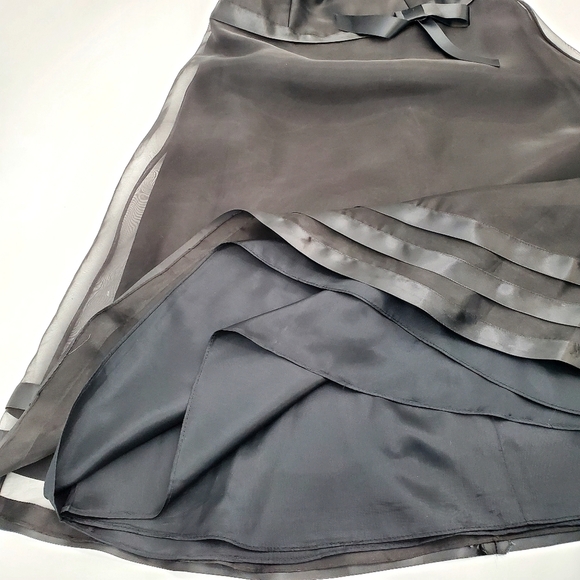 Dessy Collection Black Strapless Dress w/ a Bow - Picture 6 of 8